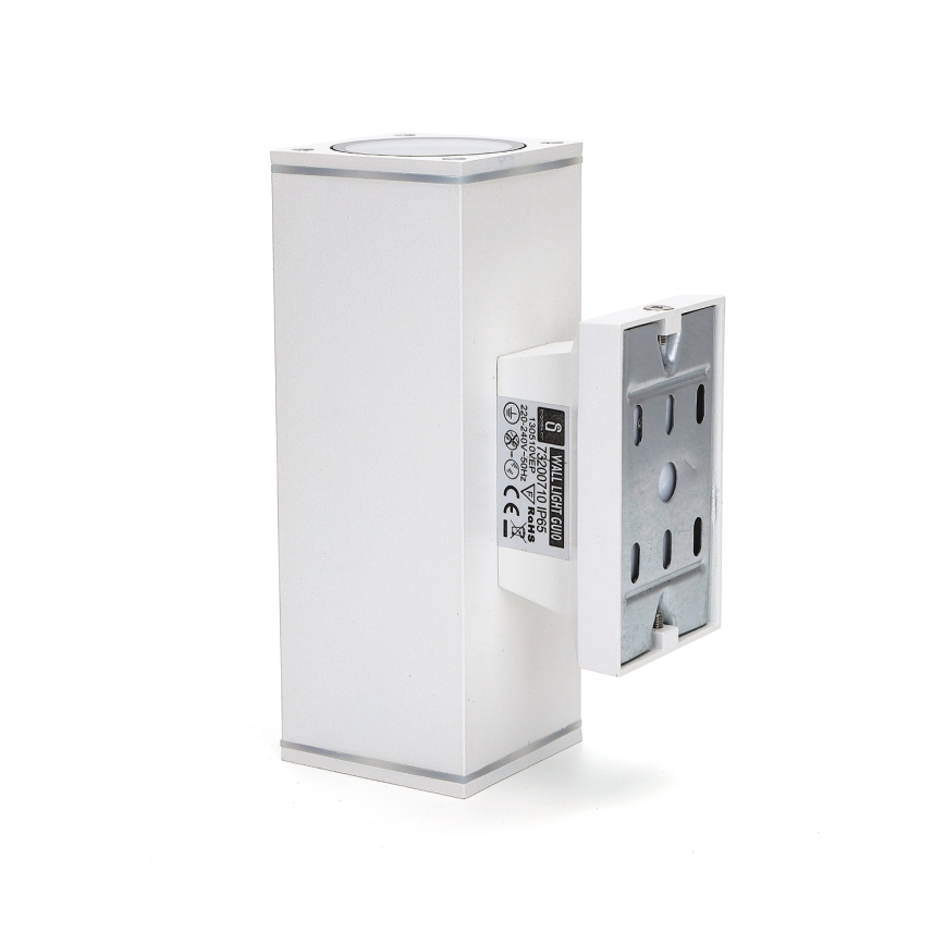 Aigostar - Applique murale d'extérieur 2xGU10/230V IP65 blanche angulaire