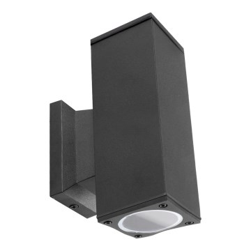Aigostar - Applique murale d'extérieur 2xGU10/230V IP65 noire carrée
