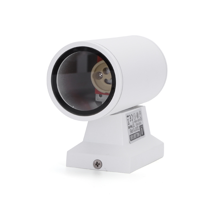 Aigostar - Applique murale extérieure 1xGU10/230V IP65 blanche ronde