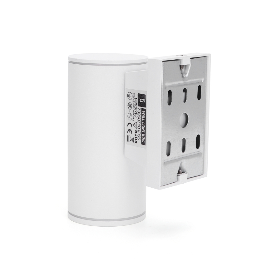 Aigostar - Applique murale extérieure 1xGU10/230V IP65 blanche ronde