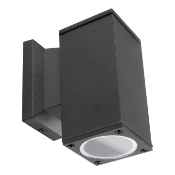 Aigostar - Applique murale extérieure 1xGU10/230V IP65 noire rectangulaire