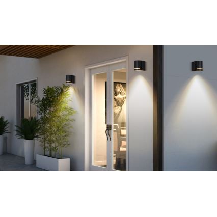 Aigostar - Applique murale extérieure 1xGU10/35W/230V noir IP54