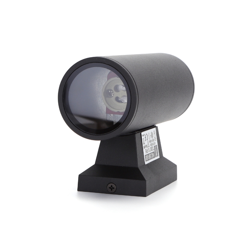 Aigostar - Applique murale extérieure 2xGU10/35W/230V IP65, noire, ronde