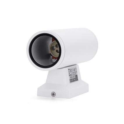 Aigostar - Applique murale extérieure ronde blanche 2xGU10/230V IP65