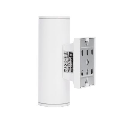 Aigostar - Applique murale extérieure ronde blanche 2xGU10/230V IP65