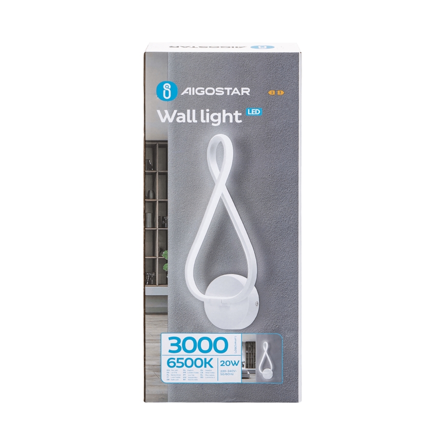 Aigostar - Applique murale LED/20W/230V 6500K blanc