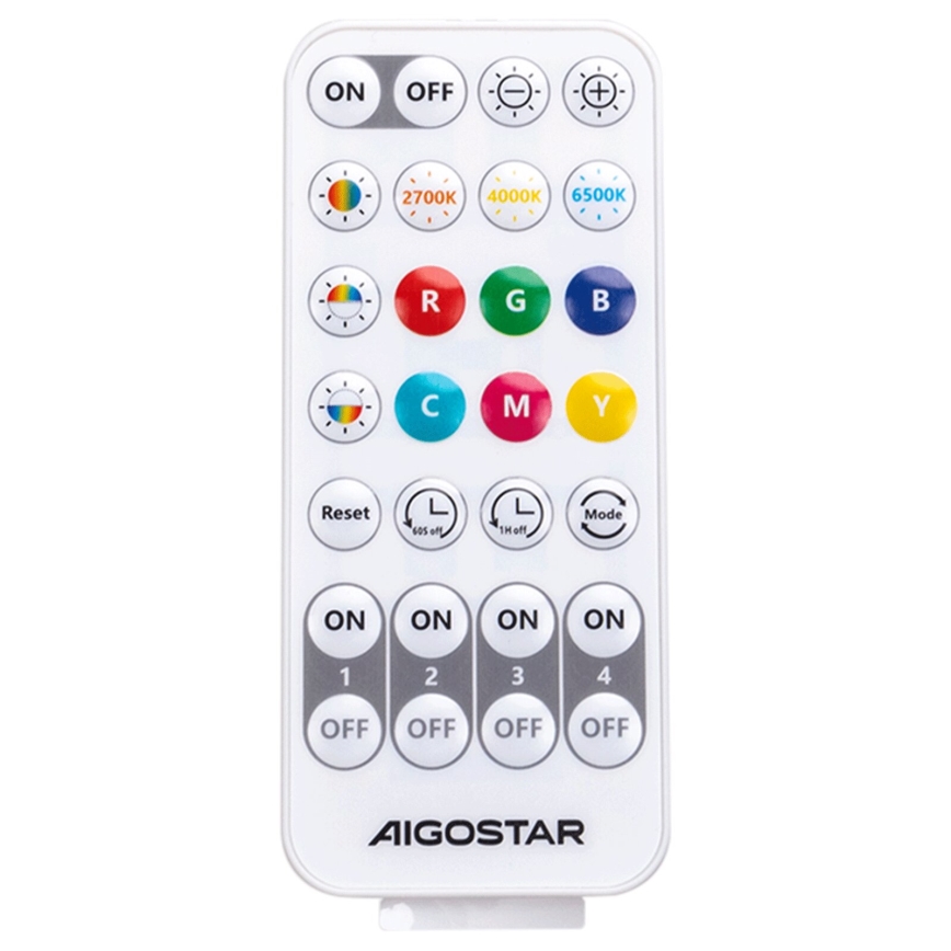 Aigostar - Applique murale RGBW à intensité variable MESH Smart LED/8W/230V + Télécommande