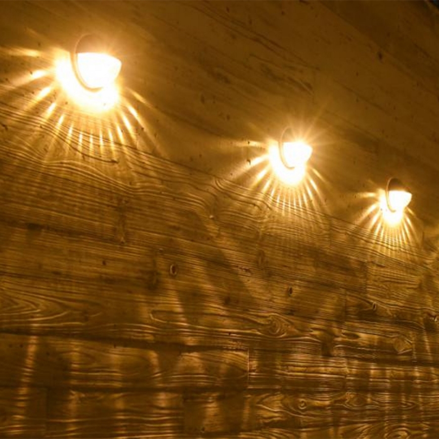 Aigostar - Applique murale solaire RGB LED/2W/1,2V noir IP44
