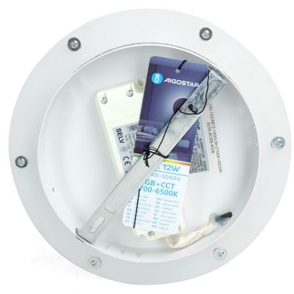 Aigostar - Applique murale RGBW à intensité variable MESH Smart LED/12W/230V 2700-6500K blanc + Télécommande