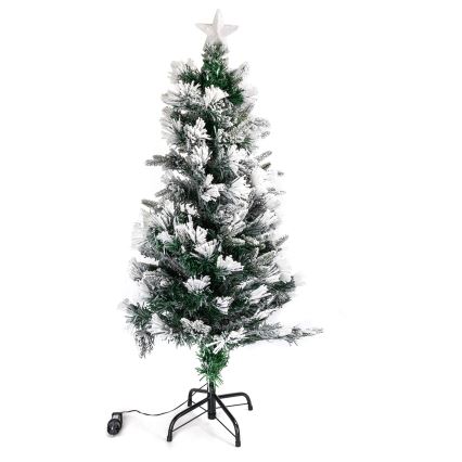 Aigostar - Sapin de Noël LED d'extérieur 125 LED / 8 fonctions 1,2 m IP44 blanc froid