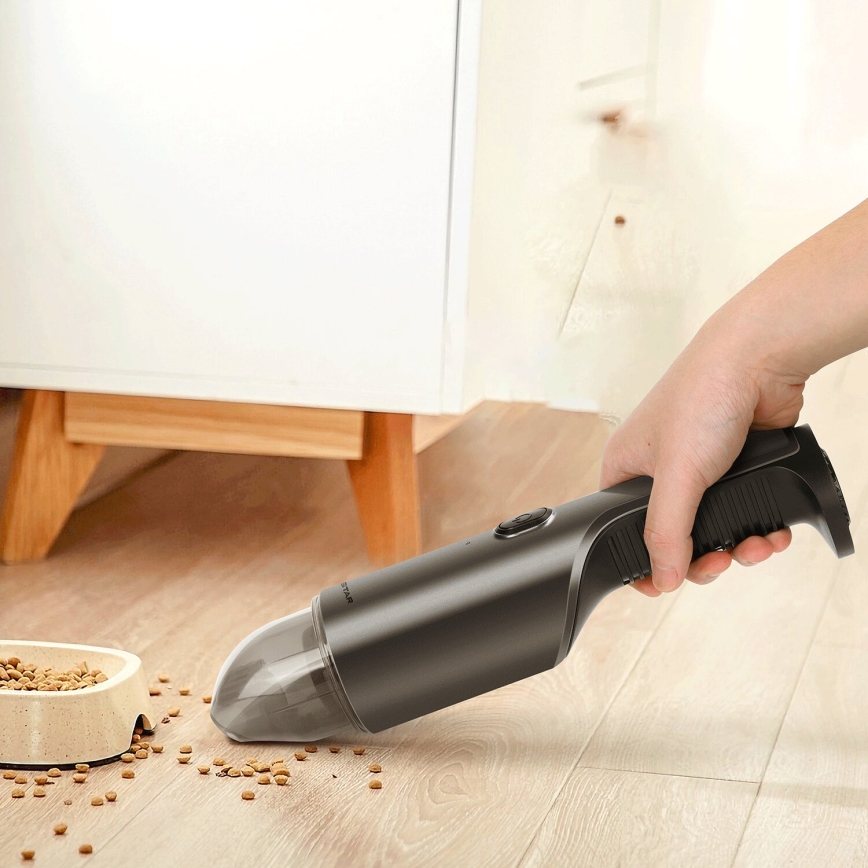 Aigostar - Aspirateur à main rechargeable 70W/7,4V chrome