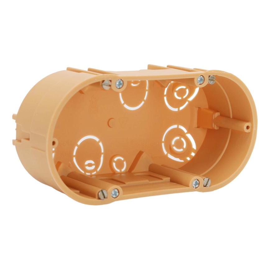 Aigostar - Boîte d'encastrement double pour installation encastrée, orange