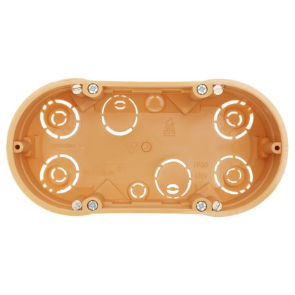 Aigostar - Boîte d'encastrement double pour installation encastrée, orange