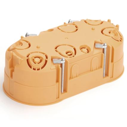 Aigostar - Boîte d'encastrement double pour installation encastrée, orange