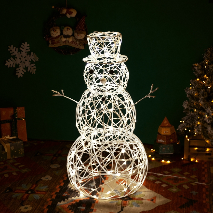 Aigostar - Décoration de Noël LED extérieure 3,6W/31/230V 2700K 120 cm IP44 bonhomme de neige