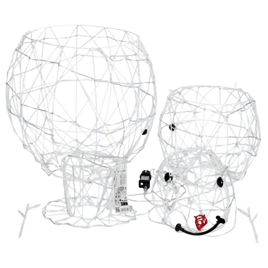 Aigostar - Décoration de Noël LED extérieure 3,6W/31/230V 2700K 120 cm IP44 bonhomme de neige