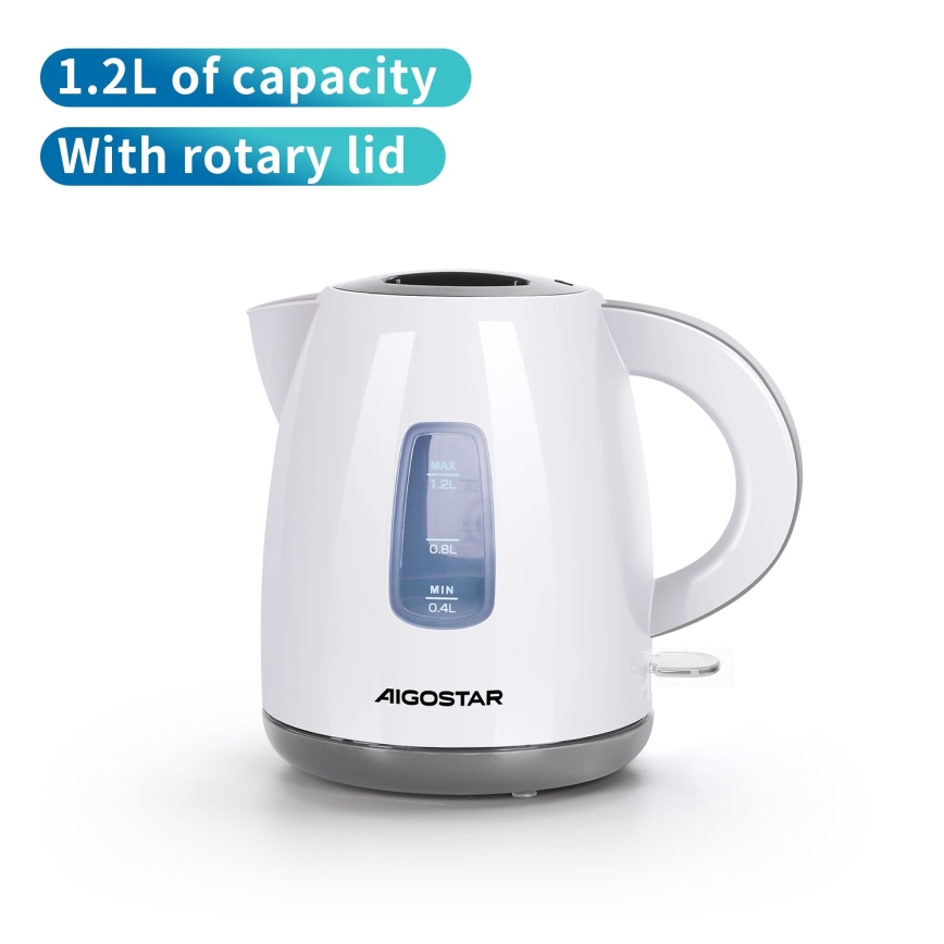 Aigostar - Bouilloire 1,2l 2200W/230V blanc