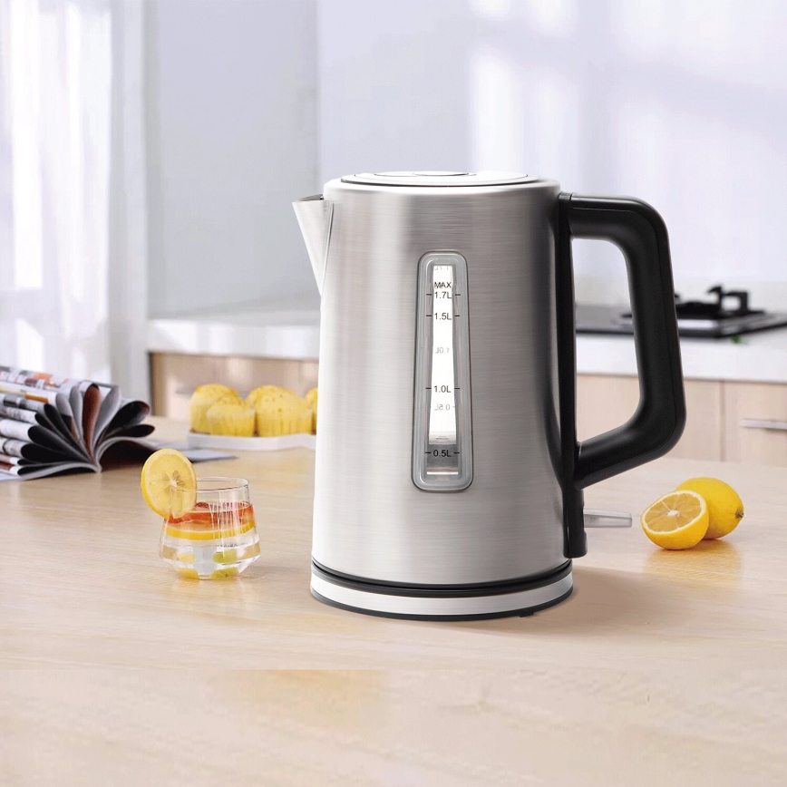 Aigostar - Bouilloire 1,7l 2200W/230V chrome mat