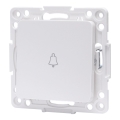 Aigostar - Bouton-poussoir de sonnette simple sans cadre, blanc