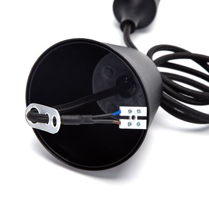 Aigostar - Câble d'alimentation 1xE27/60W/250V noir
