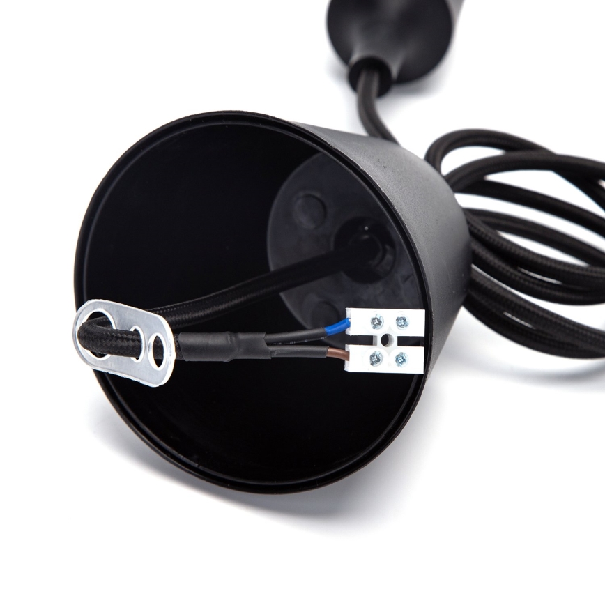 Aigostar - Câble d'alimentation 1xE27/60W/250V noir