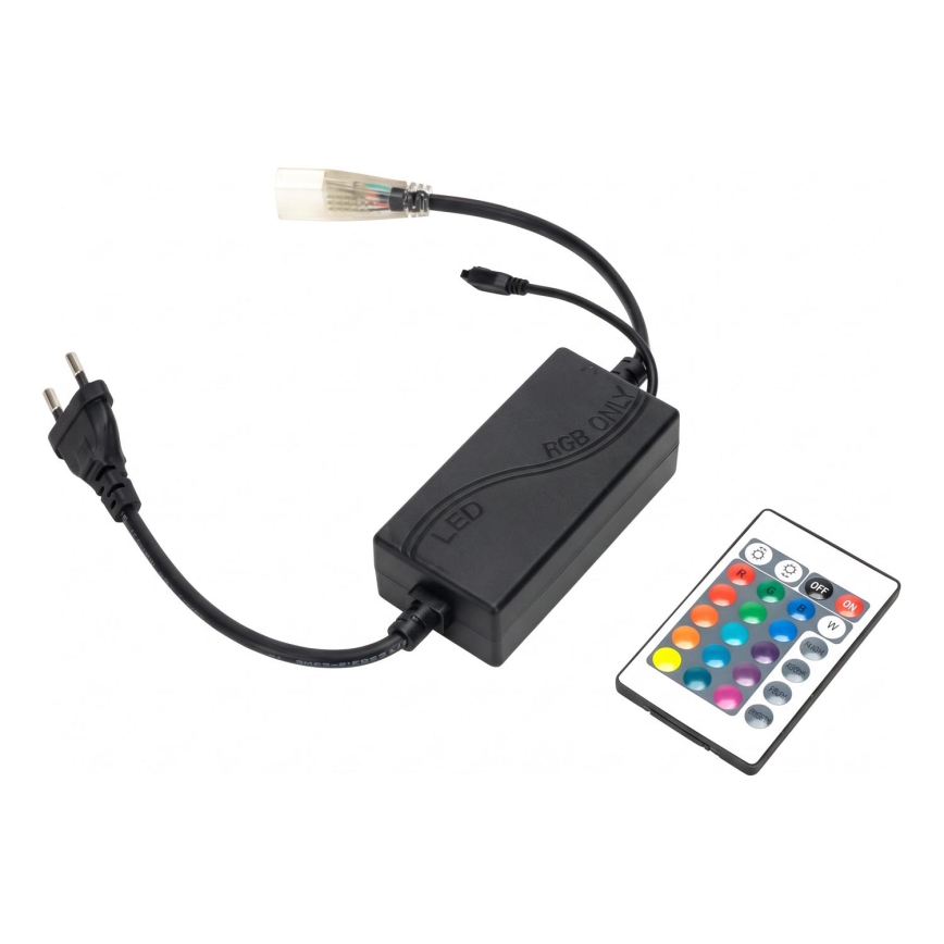 Aigostar - Câble d'alimentation pour ruban LED RGB 1000W/230V avec télécommande