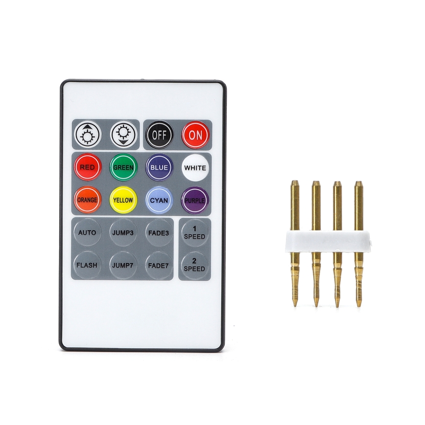 Aigostar - Câble d'alimentation pour ruban LED RGB 600W/230V avec télécommande