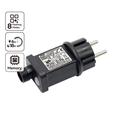 Aigostar - Câble d'extension extérieur pour guirlandes lumineuses 5 m IP44 transparent