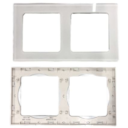 Aigostar - Cadre double en verre blanc
