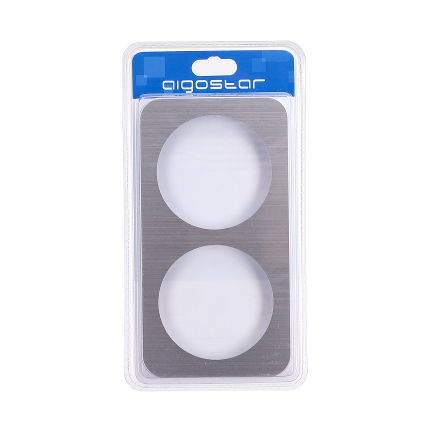 Aigostar - Cadre double en aluminium argenté