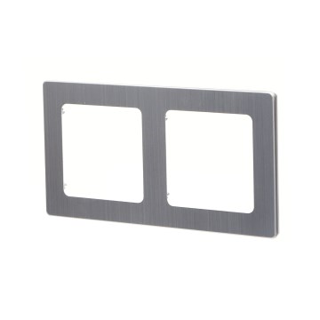Aigostar - Cadre double en aluminium argenté