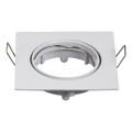 Aigostar - Cadre pour spot encastré GU10 8,2x8,2 cm blanc