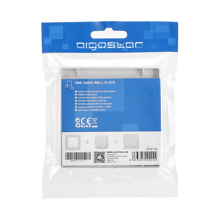 Aigostar - Cadre simple en plastique argenté