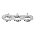 Aigostar - Cadre triple pour luminaire encastré GU10 25,5x9,1 cm chrome mat