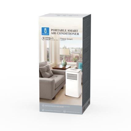 Aigostar - Climatiseur mobile intelligent 3 en 1 1003W/230V 9000 BTU Wi-Fi blanc + télécommande