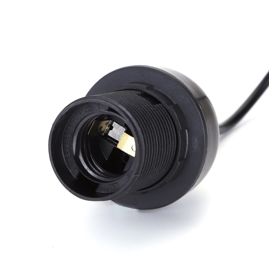Aigostar - Cordon d'alimentation 1xE27/60W/250V noir