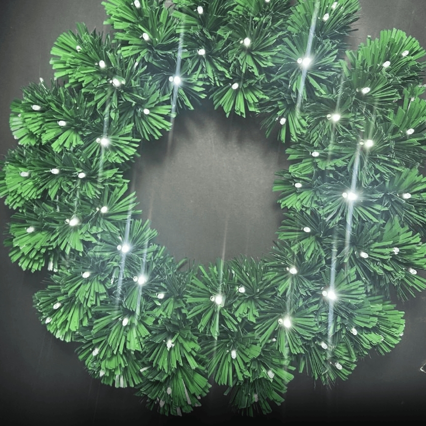 Aigostar - Couronne de Noël LED d'extérieur 72xLED/3xAA Ø 50 cm IP44 blanc froid