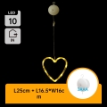 Aigostar - Décoration de Noël 10xLED/3xAAA en forme de cœur 16 cm