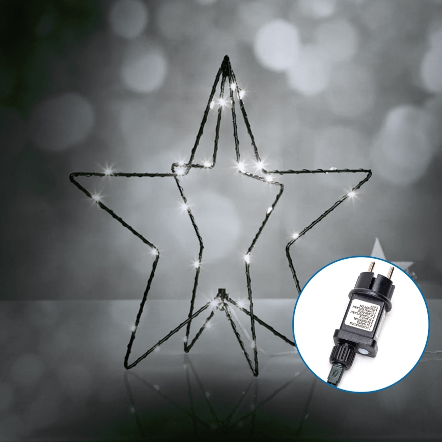 Aigostar - Décoration de Noël extérieure 3,6W/230V étoile 30cm IP44 blanc froid