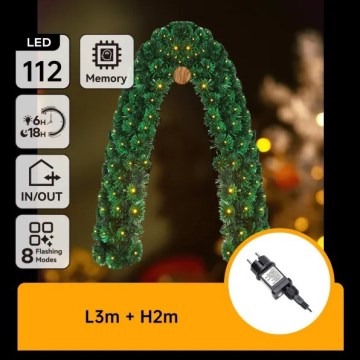 Aigostar - Décoration de Noël extérieure LED 112 LED/3,6 W/230 V 2 m IP44 blanc chaud