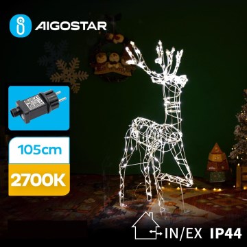 Aigostar - Décoration de Noël extérieure LED/3,6W/31/230V 2700K 105 cm IP44 renne