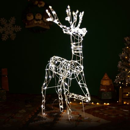 Aigostar - Décoration de Noël extérieure LED/3,6W/31/230V 2700K 105 cm IP44 renne