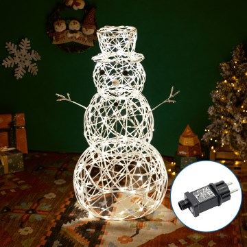 Aigostar - Décoration de Noël extérieure LED/3,6W/31/230V 2700K 60 cm IP44 bonhomme de neige