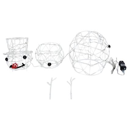 Aigostar - Décoration de Noël extérieure LED/3,6W/31/230V 2700K 60 cm IP44 bonhomme de neige