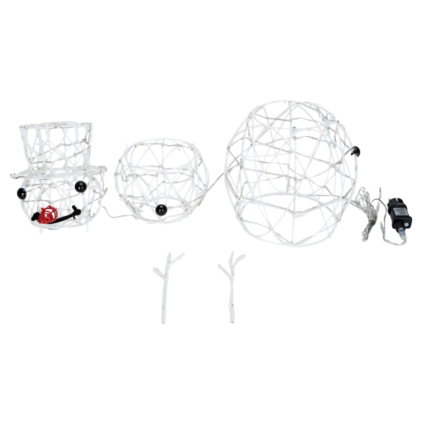 Aigostar - Décoration de Noël extérieure LED/3,6W/31/230V 2700K 60 cm IP44 bonhomme de neige