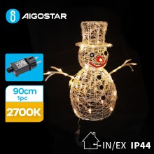 Aigostar - Décoration de Noël extérieure LED/3,6W/31/230V 2700K 90 cm IP44 bonhomme de neige