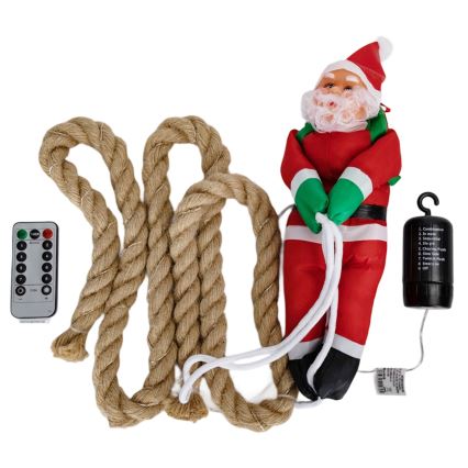 Aigostar - décoration de Noël extérieure LED/4xAA IP44 Père Noël en parachute