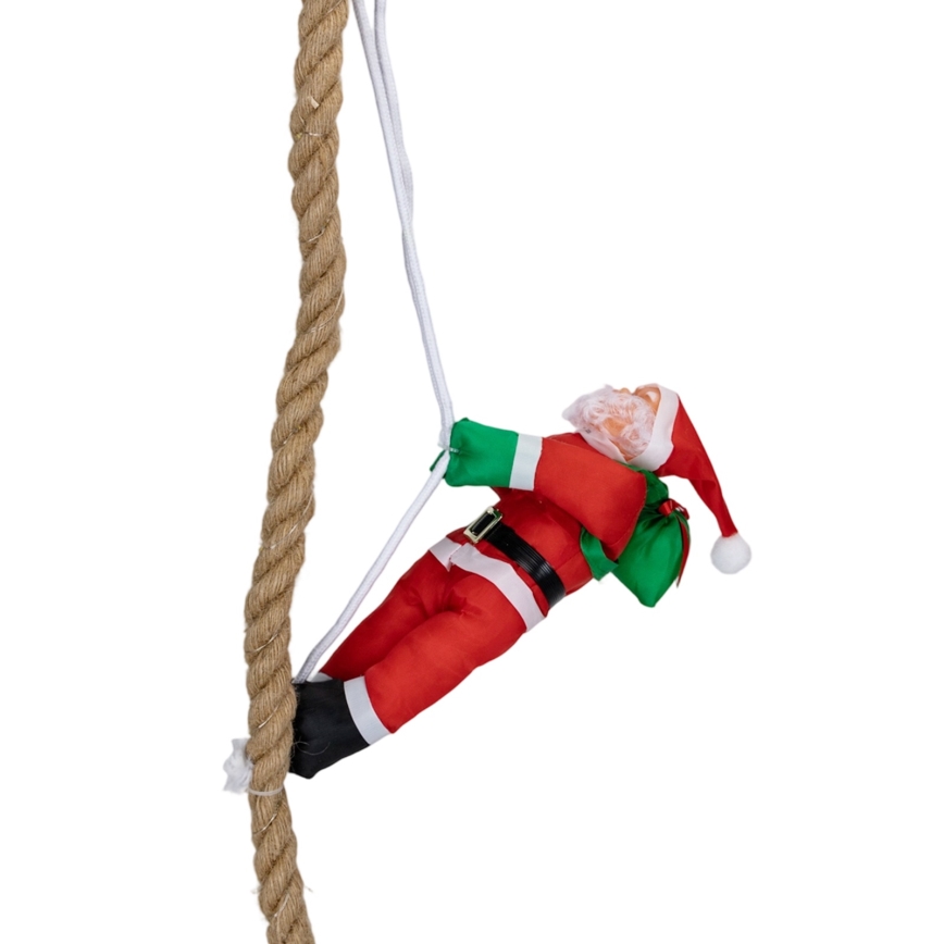 Aigostar - décoration de Noël extérieure LED/4xAA IP44 Père Noël en parachute