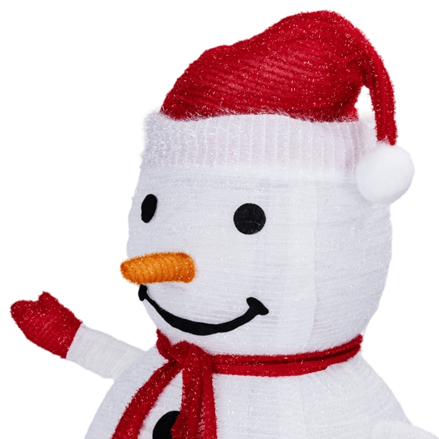 Aigostar - Décoration LED de Noël extérieure, bonhomme de neige 0,7 m, 50 LED, IP44, alimentée par 3 × piles AA, avec télécommande