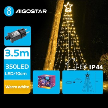 Aigostar - Décoration de Noël extérieure LED/6W/230V 3,5m IP44 blanc chaud